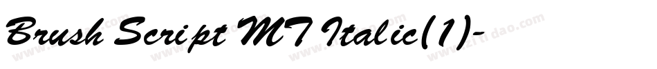 Brush Script MT Italic(1)字体转换